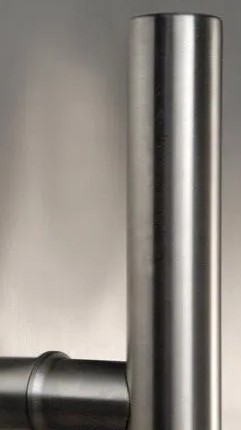 Round bar handrail with straight end