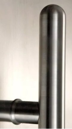Round bar handrail with bullet end