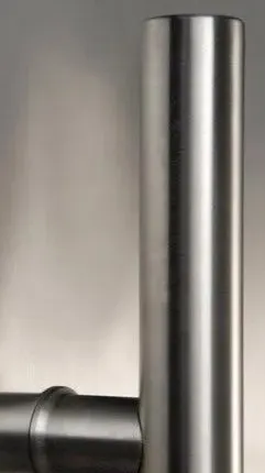 Round bar handrail with straight end