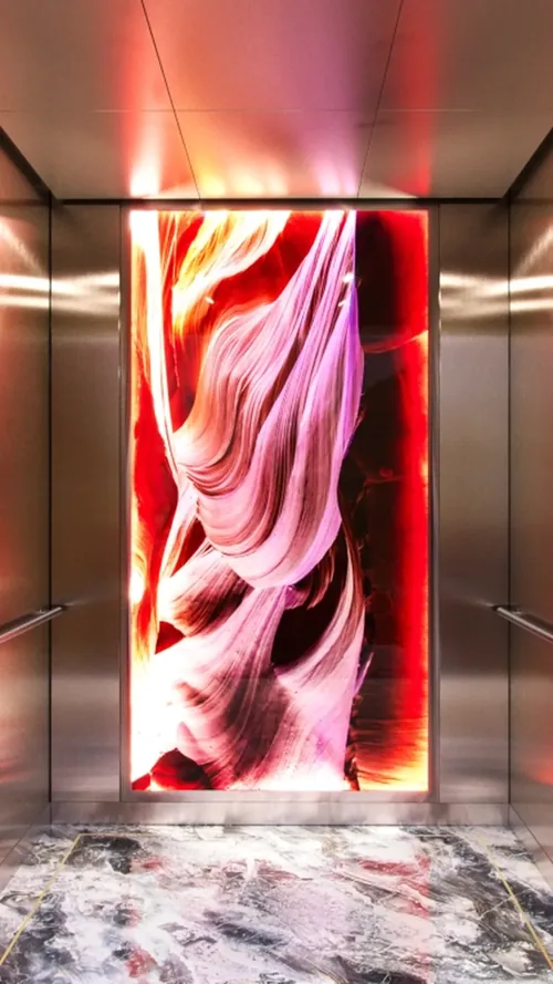 turin-series-elevator-interior-custom-backlit-glass-red-sandstone-21-m
