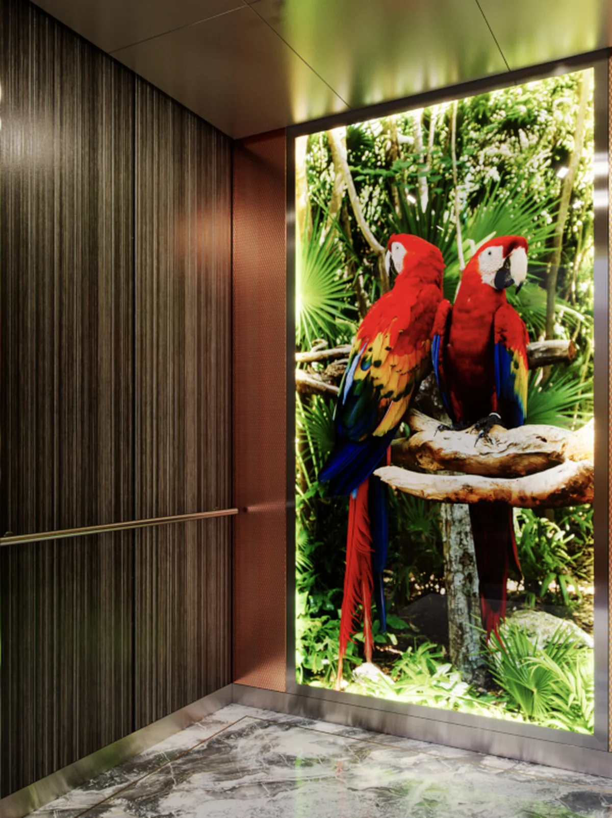 seattle-series-elevator-interior-backlit-glass-parrots-image-1