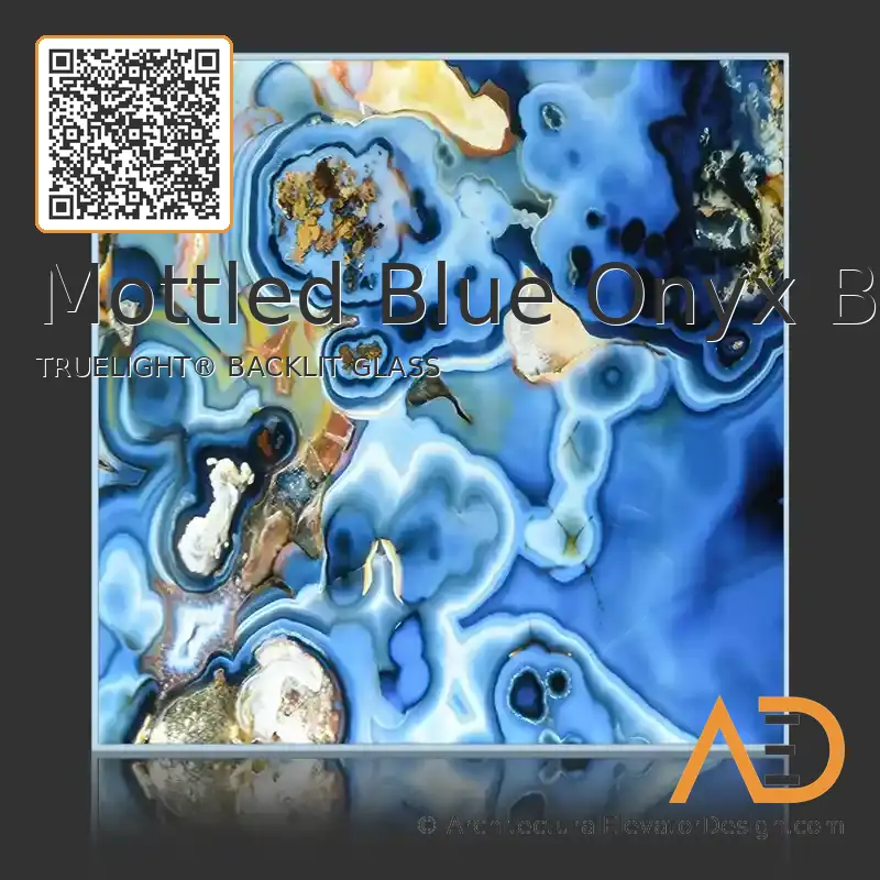 Mottled Blue Onyx Backlit