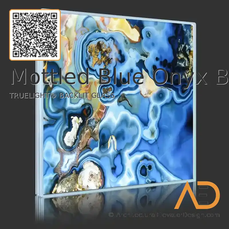 Mottled Blue Onyx Backlit