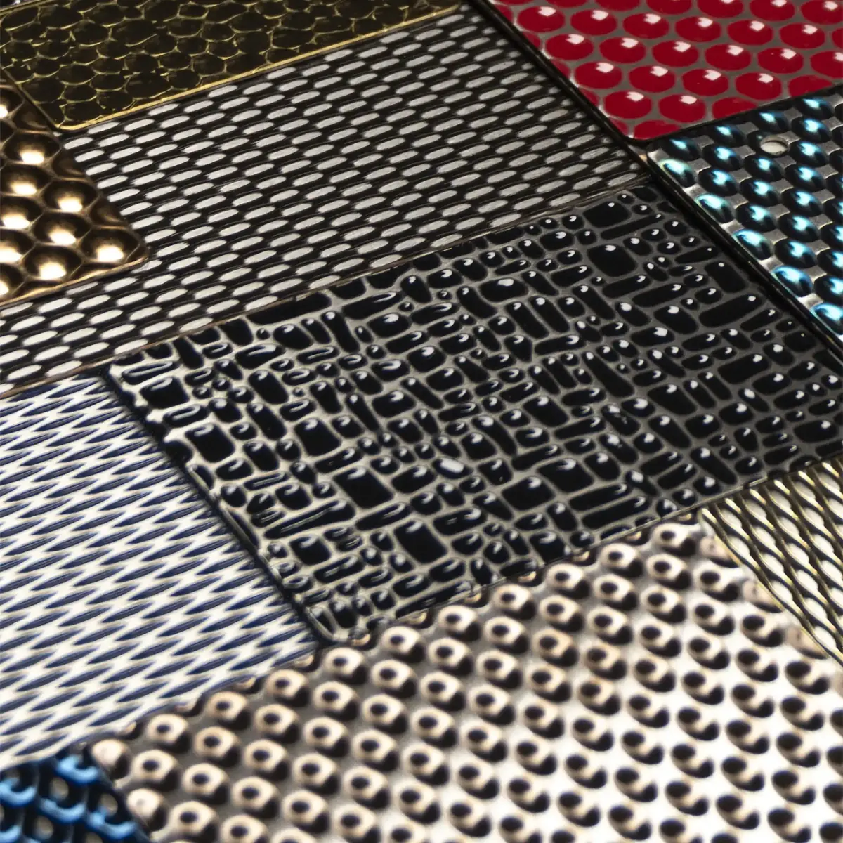 Textured metal elevator panel finish for cab remodeling