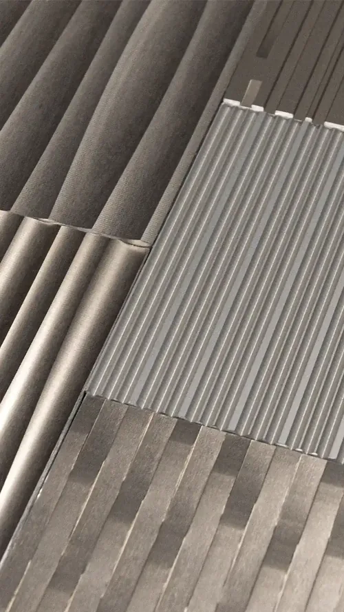 Carved aluminum elevator interior wall panels